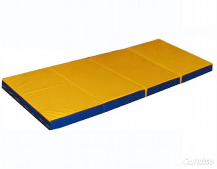 Мат гимнастический 2х1х0,10м складной 4 секции