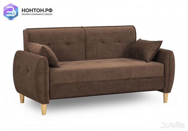 Диван еврокнижка Анита коричневый