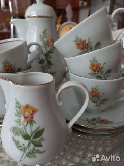 Кофейный сервиз Кахла производства ГДР