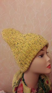 Шапка вязанная тыковка, молодежная, мужская, женс