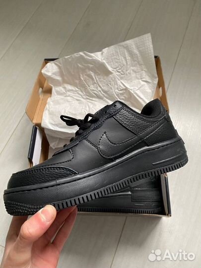 Nike Air Force 1 Shadow черные