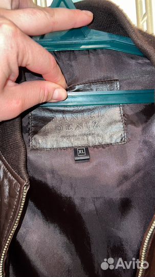 Кожаная куртка мужская коричневая