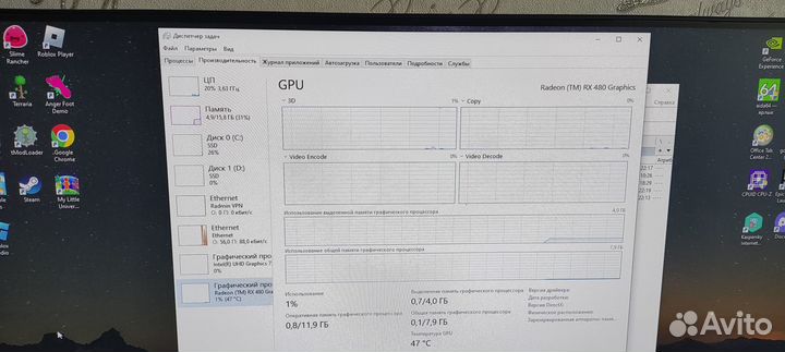 Видеокарта rx480 4gb