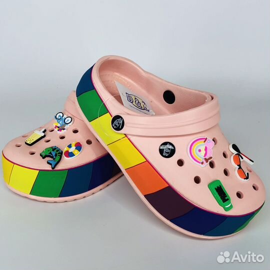 Crocs сабо разноцветные