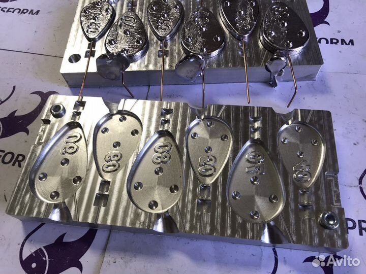 Форма чпу для литья грузил «Ложка с грунтоз.»