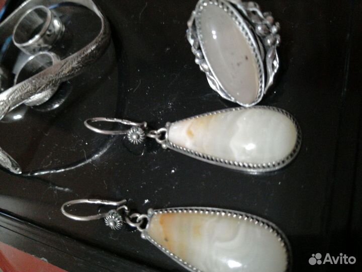 Серьги кольца браслеты из серебра 925 пробы