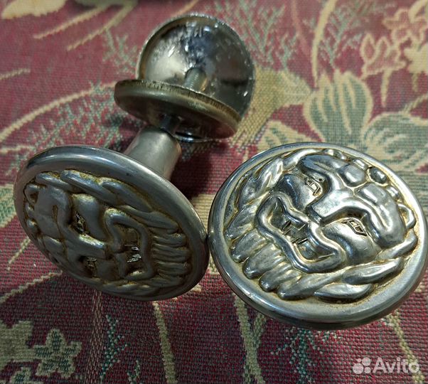 Винтажная дверная ручка Лев, металл СССР