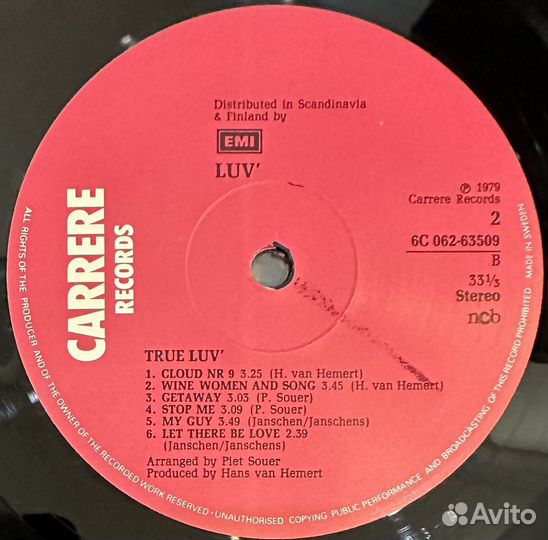 Luv'–True Luv' (Дания 1979г.)