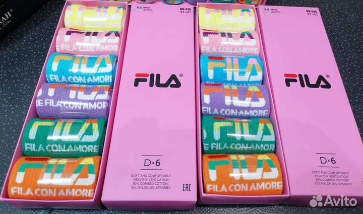 Носки 6 пар в коробке FiLA