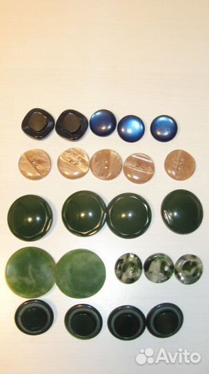 Наборы шубных и пальтовых ретро пуговиц 40-60г