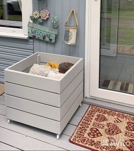 Ящик на колесиках, кашпо для цветов