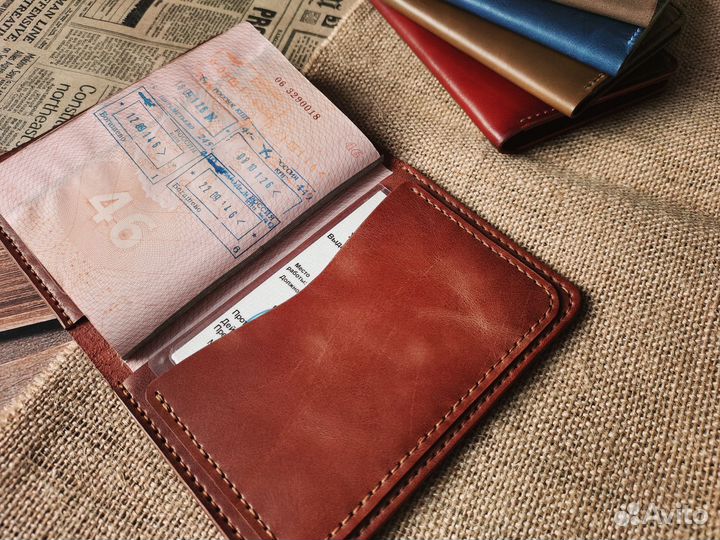 Обложка на паспорт из натуральной кожи