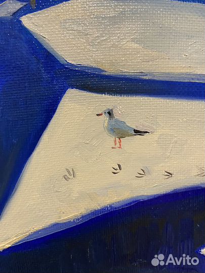 Стильная картина пейзаж маслом «Золотая крепость»