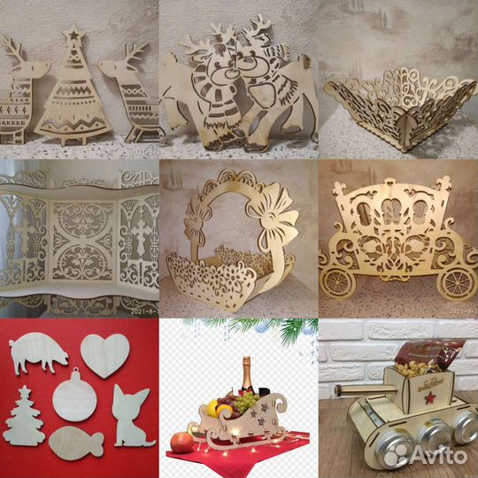 Изделие из фанеры, лазерная резка