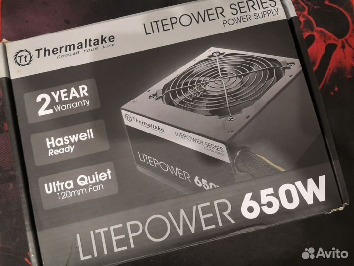 Блок питания Thermaltake LitePower 650w, пломба