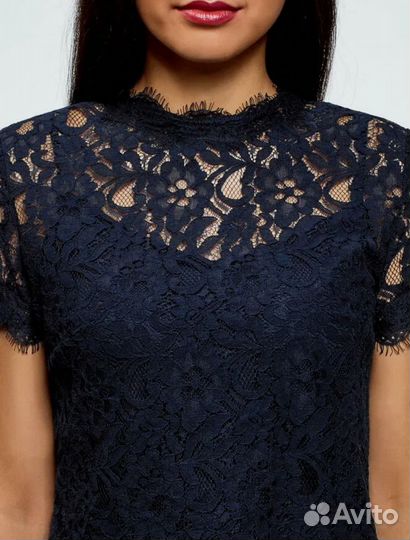 Кружевная прозрачная блуза с коротким рукавом