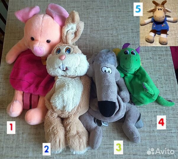 Мягкие игрушки-рюкзачки