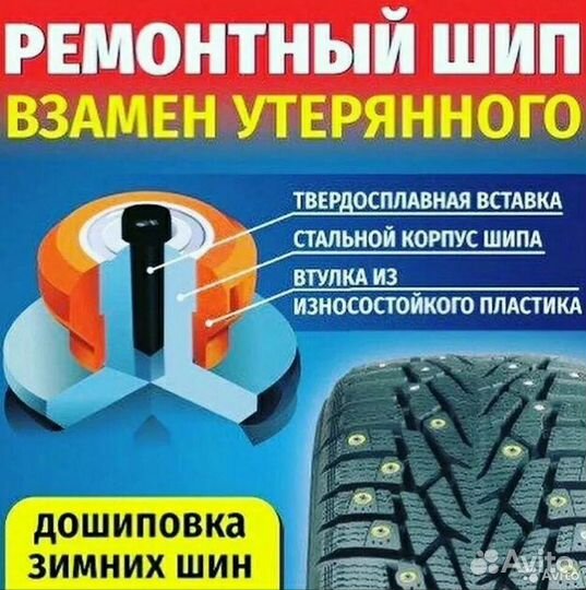 Установка ремонтных шипов