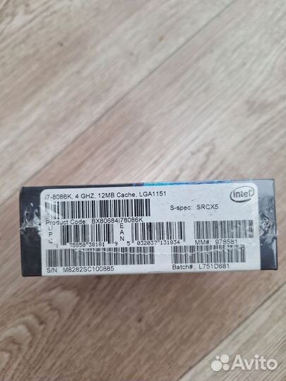 Новый i7 8086K box (8700) 5Mhz unlocked редкий