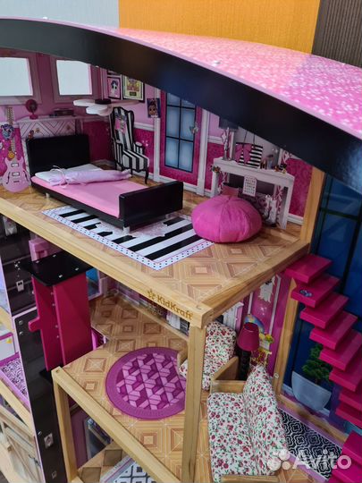 Кукольный дом для барби с мебелью