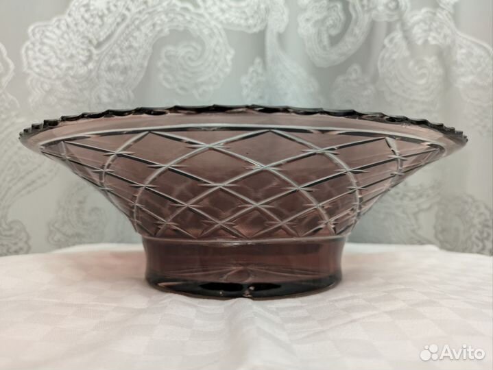 Салатник, вазы для фруктов цветное стекло СССР