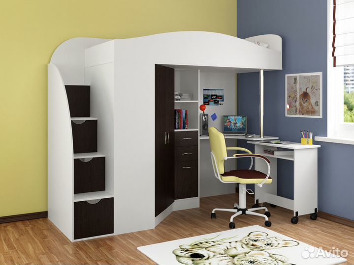 Кровать чердак Теремок-1 Гранд