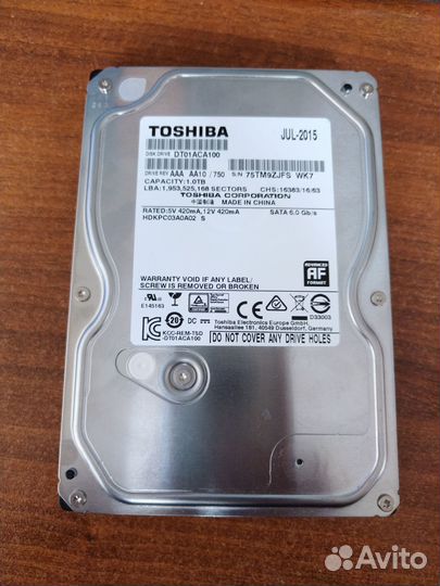 Жесткий диск 1 тб Toshiba 3.5