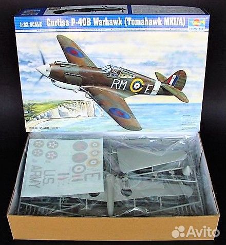 1/32 P-40B Tomahawk Mk.IIA Trumpeter 02228 + Допы