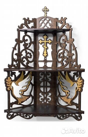 Угловая полка для икон