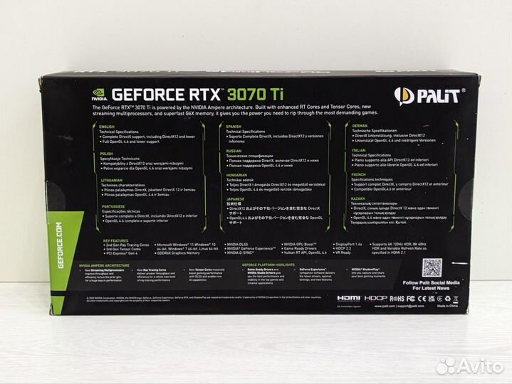 Palit RTX 3070ti Gaming Pro + Обмен/Скупка