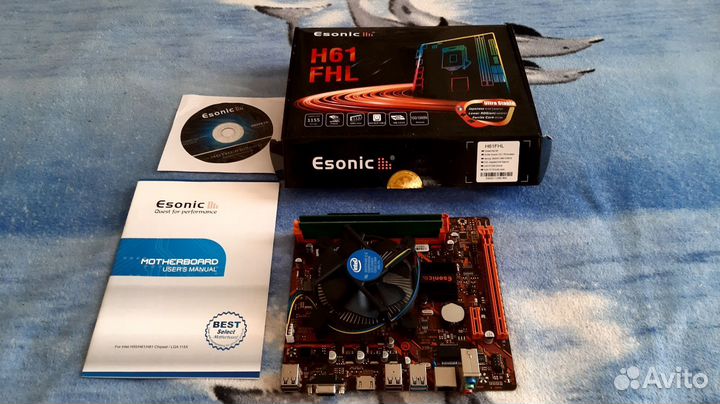 Материнская плата с процессором i5 и памятью