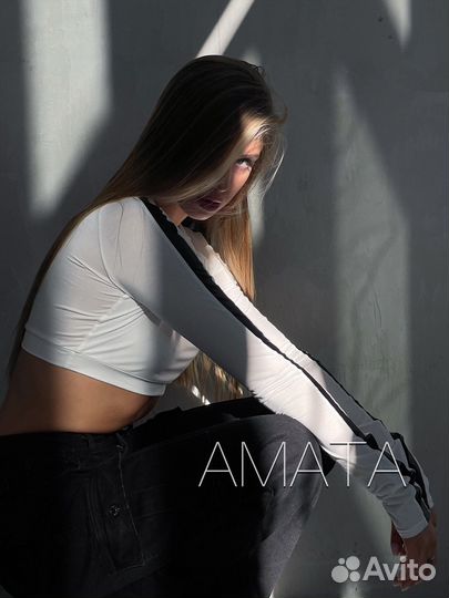 Лонг из шелковой вискозы с кожаными полосами