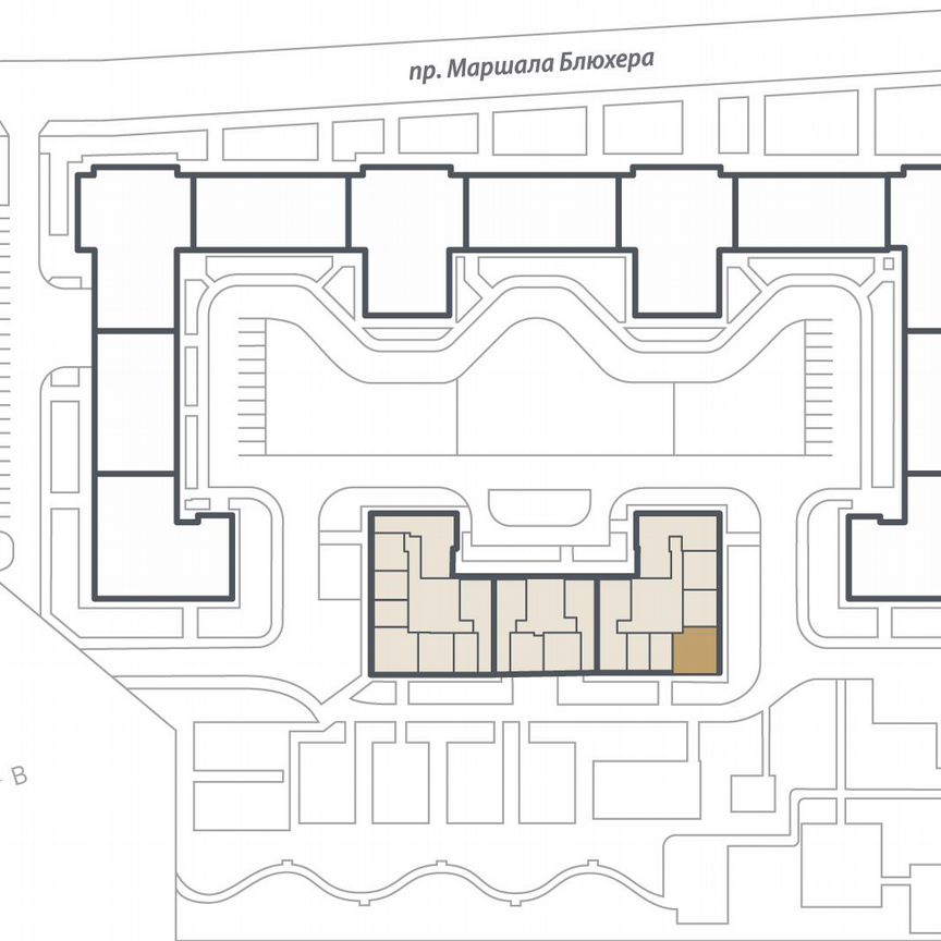 2-к. квартира, 61,7 м², 13/16 эт.