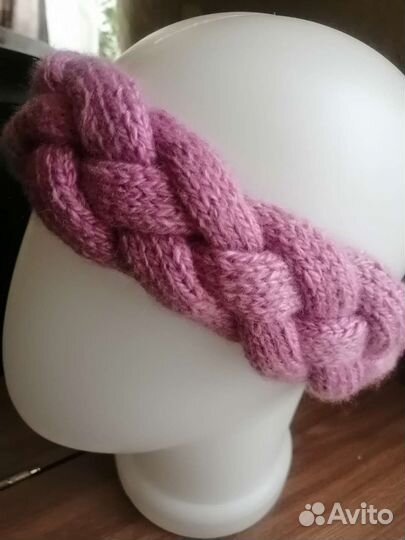 Повязка на голову вязаная