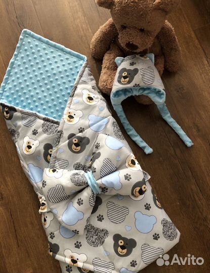 Комплект для новорожденного одеяло и подушка