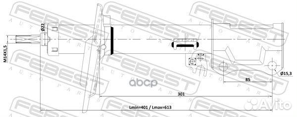 Амортизатор газовый зад лев 01110003RL Febest