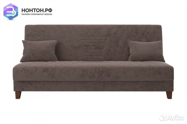 Диван книжка Бэлла серо-коричневый
