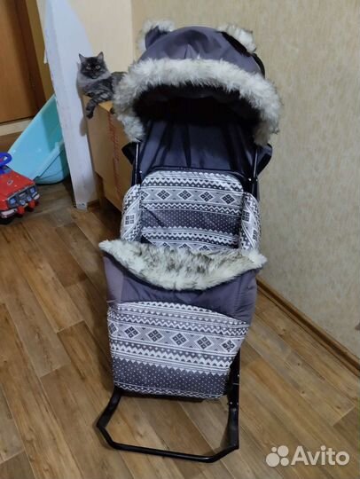 Детские санки коляска