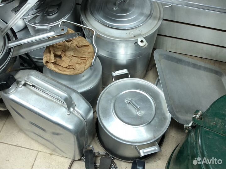 Кастрюля армейская алюминиевая СССР солдатская