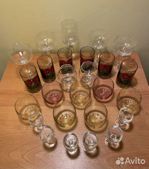 Фужеры бокалы стаканы рюмки стекло СССР