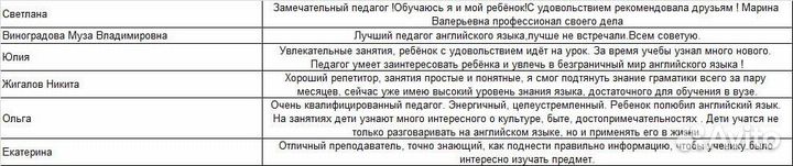 Репетитор по английскому языку