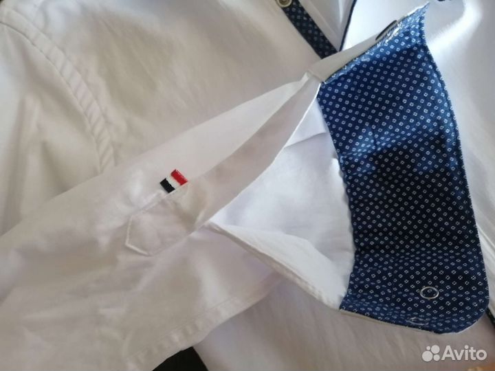 Рубашка белая для мальчика 140