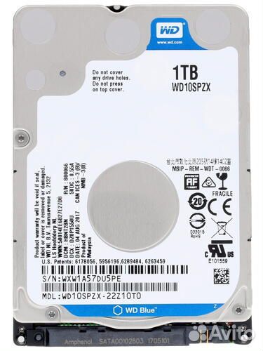 Жесткий диск WD Blue 1TB (WD10spzx)