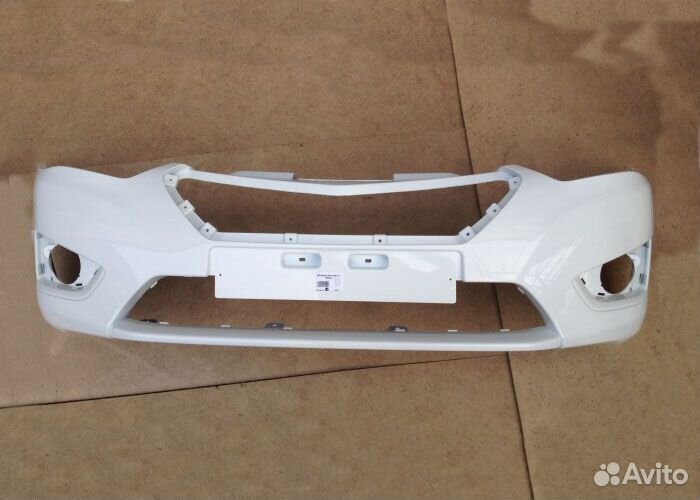 Бампер крашенный белый Datsun On-Do Датсун он-до