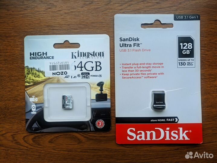 Карта памяти Kingston, USB флешка SanDisk