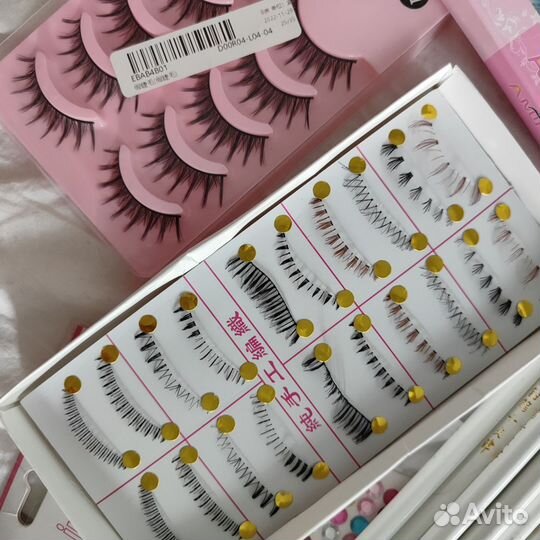 Накладные ресницы, стразы для лица