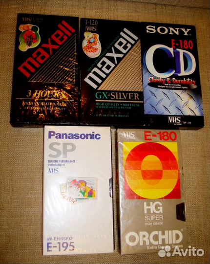 Лот из пяти видеокассет VHS. Различные события