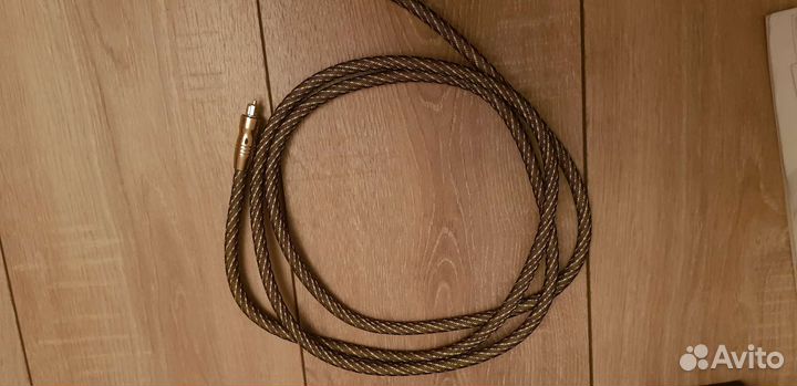Оптический кабель toslink, тканевая оплётка, 2м