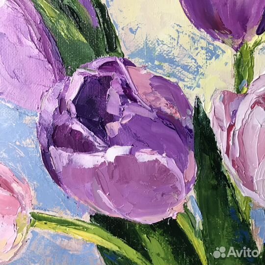 Картина маслом. Предчувствие вёсны. 30х30