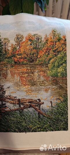Картина вышитая крестом, ручная работа
